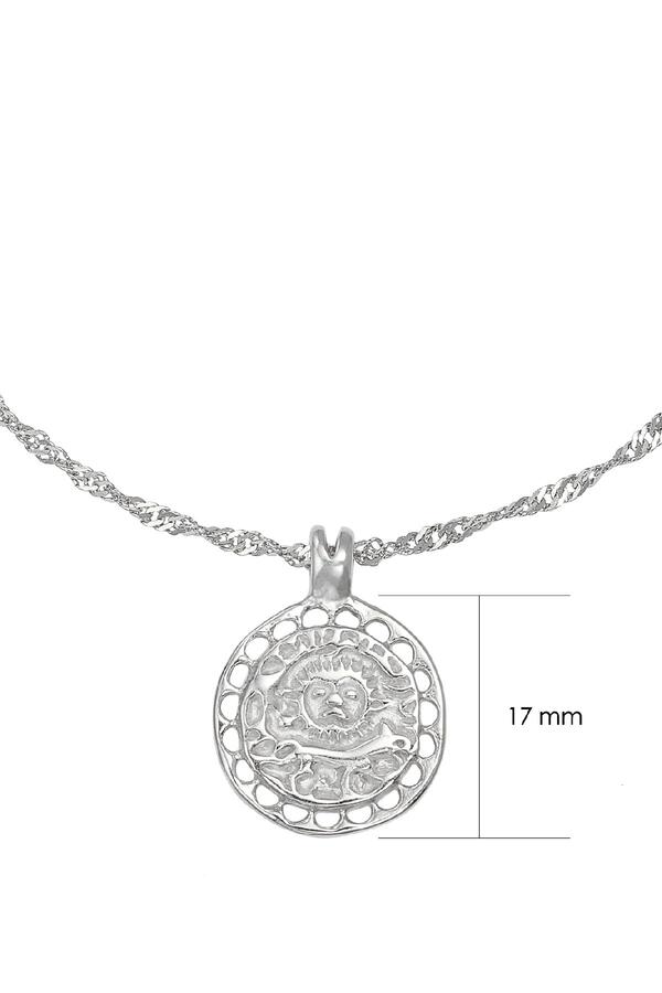 Necklace Mr. Sun Silver Stainless Steel